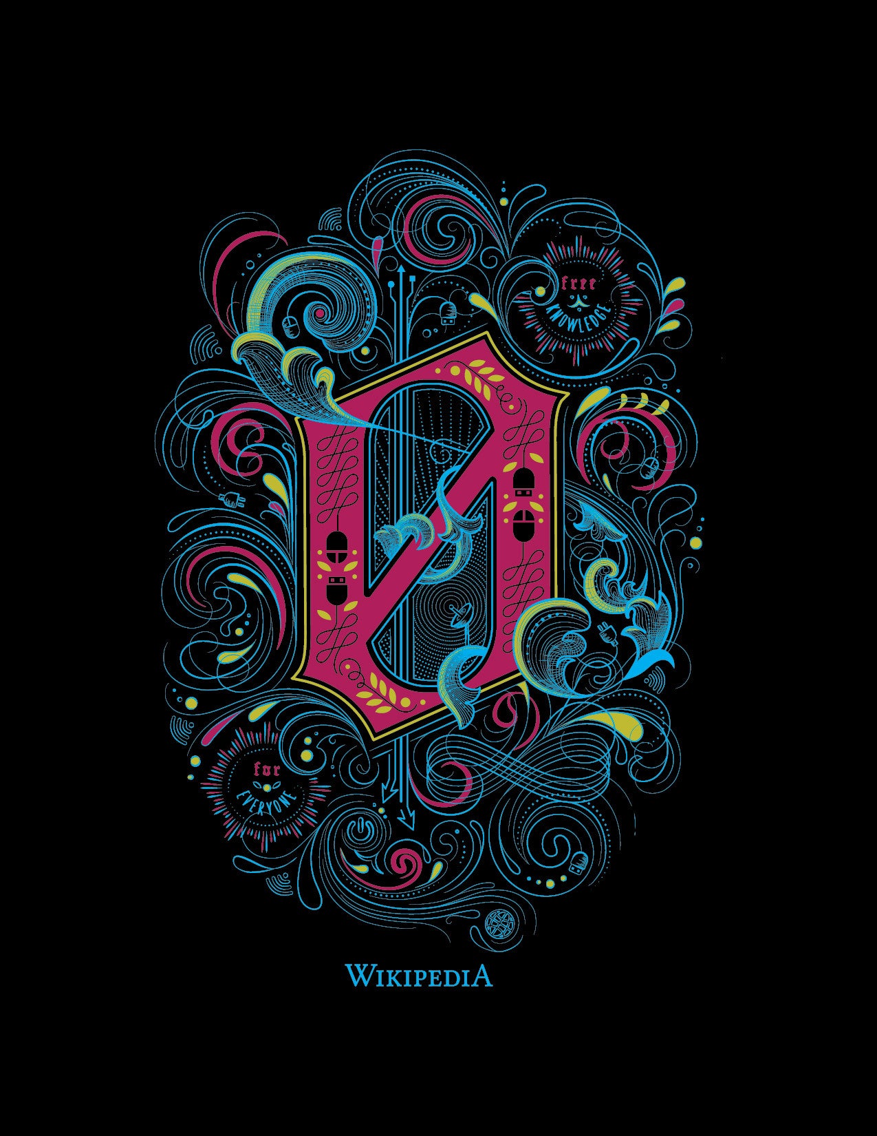 Tee-shirt de la connaissance gratuite (hommes)