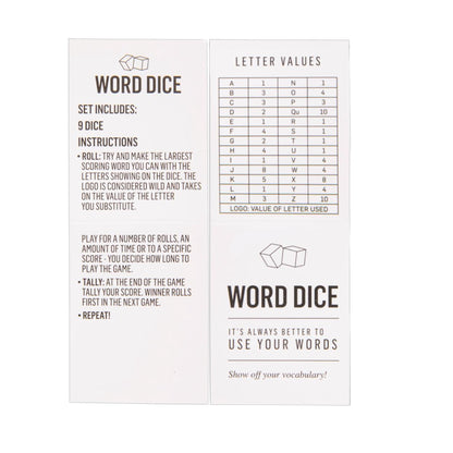 Wikipedia Word Dice Game